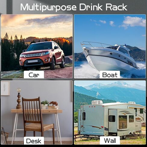 Boat Cup Holder Folding Cup Holder Adjustable Drink Holder with Screws Wall Mount Plastic Cup Holder Car Water Bottle Holder Autos Boats Accessories for Trucks Autos Boats Accessories, Black in Saudi Arabia
