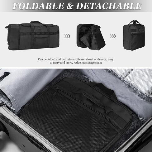 Rolling Duffle Bag with Wheels, 85L Expandable Rolling Duffel Bag for Travelling, Extra Large Foldable Carry on Travel Duffle Bag for Men in Kuwait