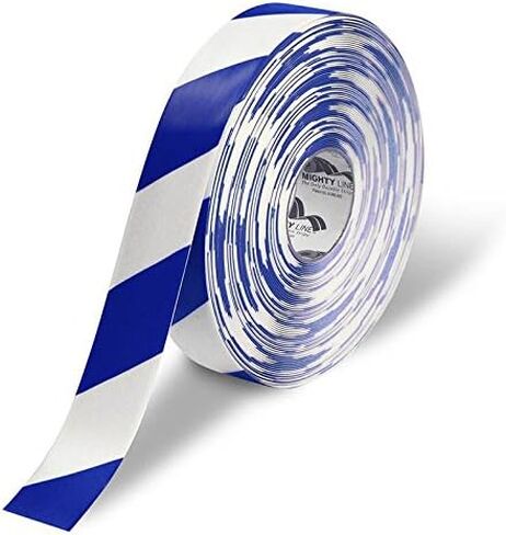 Mighty Line Diagonal Floor Tape 3 inch White/Red 100' Roll in Saudi Arabia