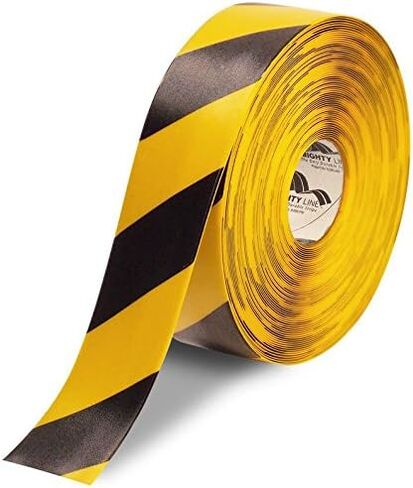 Mighty Line Diagonal Floor Tape 3 inch White/Red 100' Roll in Saudi Arabia