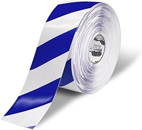 Mighty Line Diagonal Floor Tape 3 inch White/Red 100' Roll in Saudi Arabia