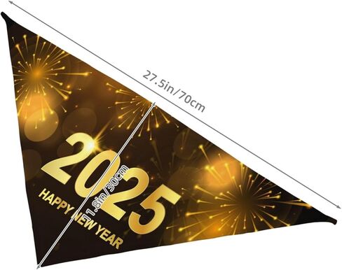 سنة جديدة سعيدة 2025 Dogs Darf Bandanas Triangle Clothes Associes Accessories Accessories for Dog Cat in Kuwait