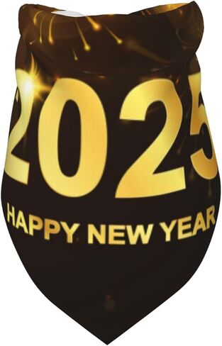 سنة جديدة سعيدة 2025 Dogs Darf Bandanas Triangle Clothes Associes Accessories Accessories for Dog Cat in Kuwait