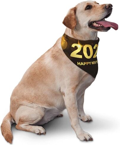 سنة جديدة سعيدة 2025 Dogs Darf Bandanas Triangle Clothes Associes Accessories Accessories for Dog Cat in Kuwait