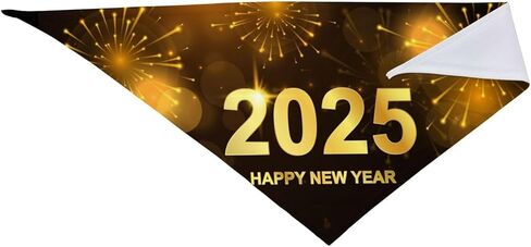 سنة جديدة سعيدة 2025 Dogs Darf Bandanas Triangle Clothes Associes Accessories Accessories for Dog Cat in Kuwait