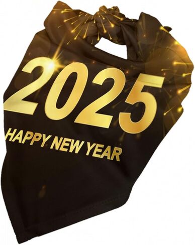 سنة جديدة سعيدة 2025 Dogs Darf Bandanas Triangle Clothes Associes Accessories Accessories for Dog Cat in Kuwait