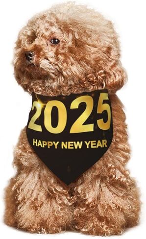 سنة جديدة سعيدة 2025 Dogs Darf Bandanas Triangle Clothes Associes Accessories Accessories for Dog Cat in Kuwait