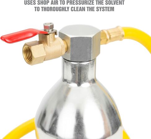 OEMTOOLS 37377 AC System Flush Kit, Cleaning The Air Conditioner with Pressurized Air and Flush Solvent, Easy AC Cleaner Reduces Comebacks, No Spray-Back in Saudi Arabia