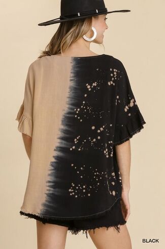 UMGEE DIP DYE SLEEVE TOP in Saudi Arabia