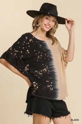 UMGEE DIP DYE SLEEVE TOP in Saudi Arabia