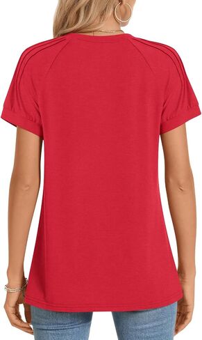 Bestbee Womens 2025 Summer Tops Plus Size Tunics Casual Short Sleeve Shirts Loose Fit Blouses in Saudi Arabia