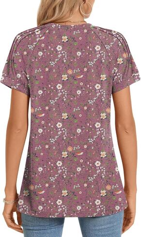 Bestbee Womens 2025 Summer Tops Plus Size Tunics Casual Short Sleeve Shirts Loose Fit Blouses in Saudi Arabia