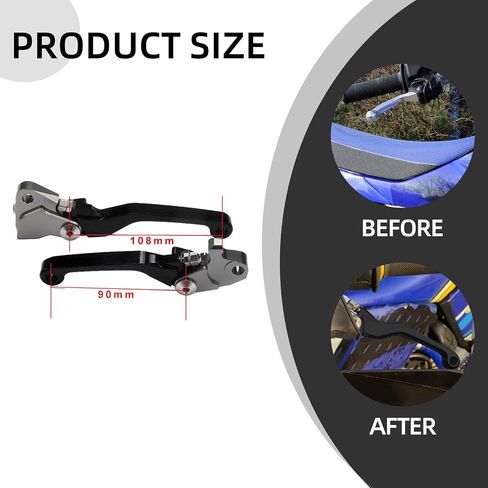 رافعات الفرامل القابض للدراجة الترابية ، رافعات الانفصال عن CNC قابلة للطي لـ YZ125 YZ250 15-25/YZ250F 09-25/YZ426F YZ450F 09-25/WR450F 24-25-Blue in Saudi Arabia