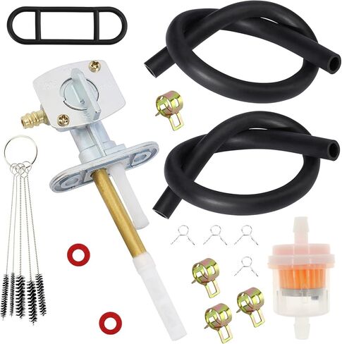 غاز الوقود Petcock Valve Swank Switch Switch مضخة متوافقة مع Kawasaki Bayou 220 300 400 KLF220 KLF300 KLF400 KX60 KX65 KX80 KX85 KX100 KX125 KX250 KDX200 KDX220 KDX250 KLR650 EN550 EN500 KD80X in Saudi Arabia