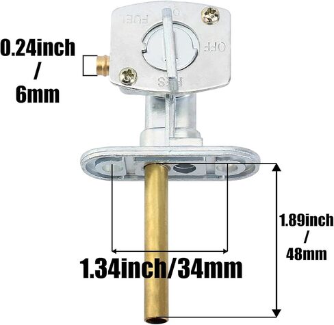 غاز الوقود Petcock Valve Swank Switch Switch مضخة متوافقة مع Kawasaki Bayou 220 300 400 KLF220 KLF300 KLF400 KX60 KX65 KX80 KX85 KX100 KX125 KX250 KDX200 KDX220 KDX250 KLR650 EN550 EN500 KD80X in Saudi Arabia