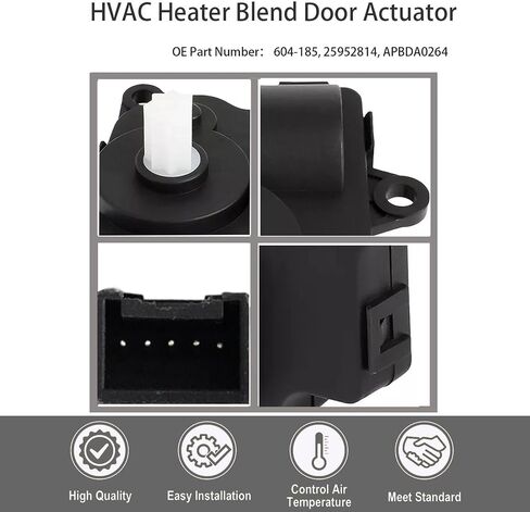 HVAC Heater Blend Door Actuator 604-185 Compatible with Chevrolet Equinox 2010-2013 GMC Terrain 2010-2013, Replaces 25952814 604185 in Saudi Arabia
