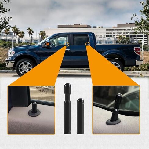 4pcs قفل الباب مقابض قفل الباب الداخلي مقبض القفل دبابيس سحب مع المواضيع متوافقة مع Ford F150 1986-2004 E150 250 350 1992-2019 Explorer Mustang Range Reply# FODZ-5421850-A ، D9ZZ-6621850-B in Saudi Arabia