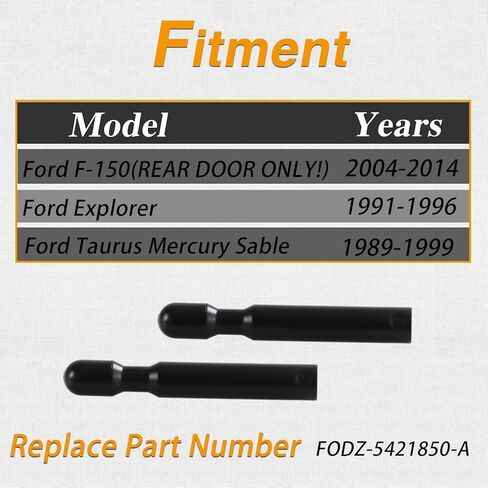 4pcs قفل الباب مقابض قفل الباب الداخلي مقبض القفل دبابيس سحب مع المواضيع متوافقة مع Ford F150 1986-2004 E150 250 350 1992-2019 Explorer Mustang Range Reply# FODZ-5421850-A ، D9ZZ-6621850-B in Saudi Arabia