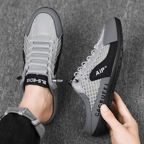 Ventilated Mesh Slip-on Half A Pack of Slippers, Casual Sports Household Men Shoes in Saudi Arabia