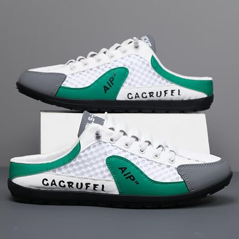 Ventilated Mesh Slip-on Half A Pack of Slippers, Casual Sports Household Men Shoes in Saudi Arabia