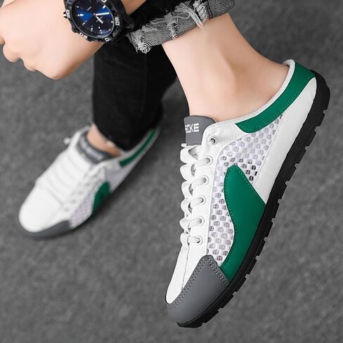 Ventilated Mesh Slip-on Half A Pack of Slippers, Casual Sports Household Men Shoes in Saudi Arabia