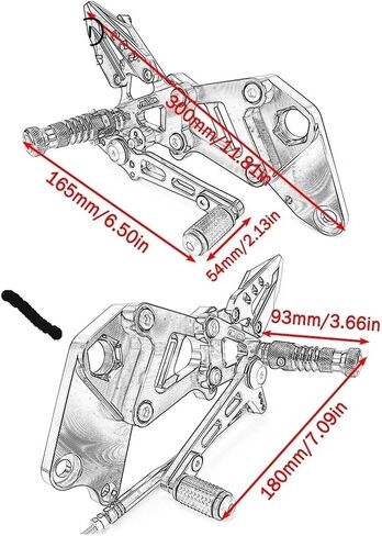 Motorcycle Adjustable Rear Set Foot Pegs Pedal Fit for KT-M RC390 RC 390 2014-2020 2021 2022 2023(Black 2022-2023) in Saudi Arabia