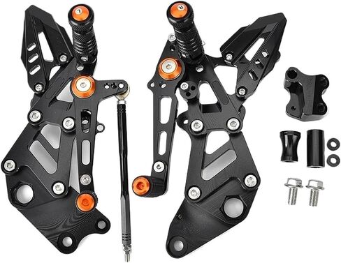 Motorcycle Adjustable Rear Set Foot Pegs Pedal Fit for KT-M RC390 RC 390 2014-2020 2021 2022 2023(Black 2022-2023) in Saudi Arabia