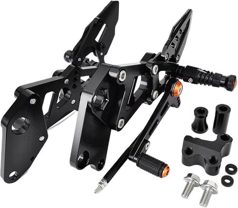 Motorcycle Adjustable Rear Set Foot Pegs Pedal Fit for KT-M RC390 RC 390 2014-2020 2021 2022 2023(Black 2022-2023) in Saudi Arabia