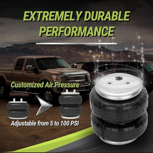 6,000 Lbs Rear Air Bags Suspension Kit with Onboard Air Compressor for 2011-2016 Ford F250 F350 and 2011-2013 Ford F450 Replaces Firestone 2597 Ride Rite Airbags for Trucks Rear Suspension in Kuwait
