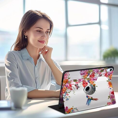 حافظة دوارة 360 درجة لجهاز iPad الجيل العاشر 10.9 بوصة 2022 - تنبيه/غفو تلقائي مع مشبك مغناطيسي، متوافقة مع جهاز Apple iPad الجديد 10.9 بوصة، الطائر الطنان in Kuwait