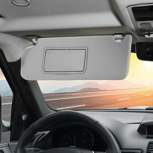 Sun Visor Driver Side for Honda Pilot 2017–2022, Front Left Side Sunvisor with Lighted Mirror, Gray Auto Sunshade Replacement for OE 83280-TG7-A12ZB in Saudi Arabia