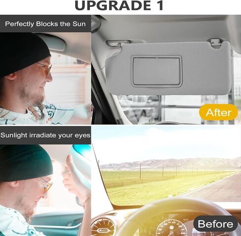 Sun Visor Driver Side for Honda Pilot 2017–2022, Front Left Side Sunvisor with Lighted Mirror, Gray Auto Sunshade Replacement for OE 83280-TG7-A12ZB in Saudi Arabia
