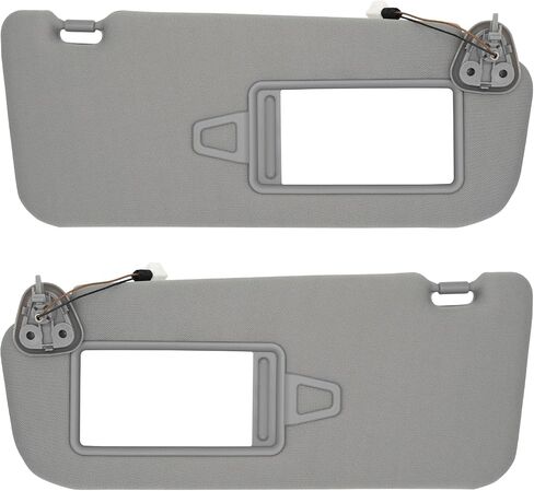 Driver Side Sun Visor Compatible with Hyundai Santa Fe 2006-2009 Sun Shade with Light Replacement 852100W610J9 Color Beige in Kuwait