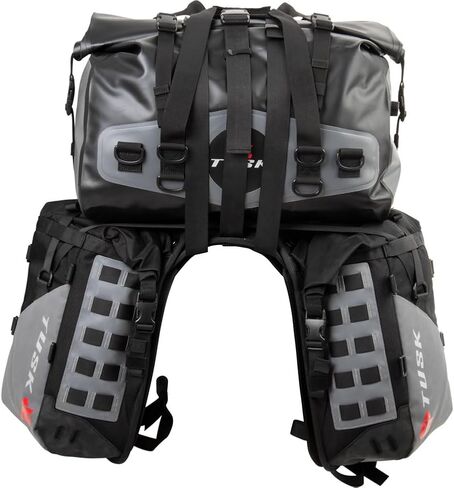TUSK Highland x2 نظام الأمتعة راك مع متوسطة الجافة DUFFEL BAG درع حرارة قياسية لـ KTM 390 ADVENTURE 2020-2022 in Saudi Arabia