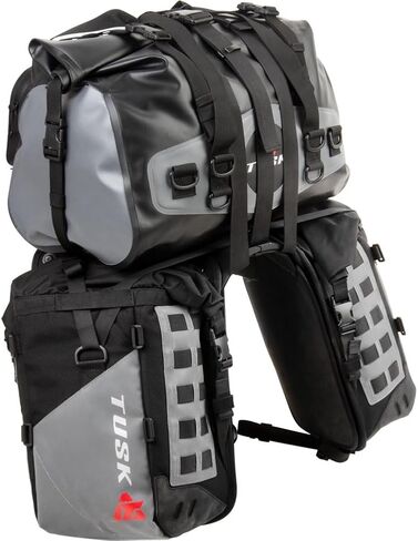 TUSK Highland x2 نظام الأمتعة راك مع متوسطة الجافة DUFFEL BAG درع حرارة قياسية لـ KTM 390 ADVENTURE 2020-2022 in Saudi Arabia