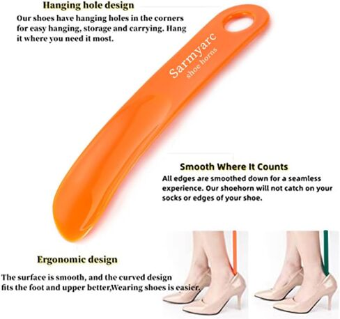 Shoe Horn,2 Pack Plastic Shoe Horns, 10.3 Inches - Shoe Horns for Men, Women,Seniors& Kids Portable for Travel Use in Saudi Arabia