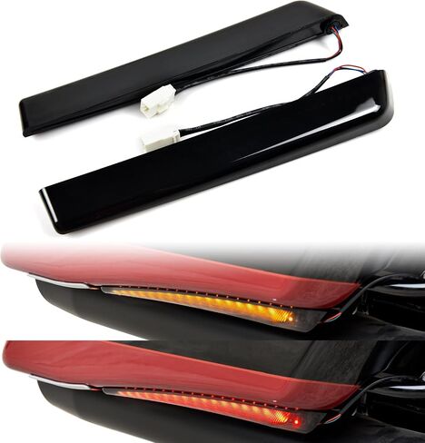 LED Saddlebag Side Marker Lights Kit, Smoked Lens Extend Rear Saddlebag Brake Turn Tail Lights for Harley Touring Road Glide CVO Road King Street Glide 2014-2024 Accessories in Saudi Arabia