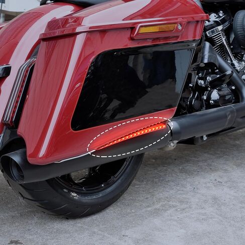 LED Saddlebag Side Marker Lights Kit, Smoked Lens Extend Rear Saddlebag Brake Turn Tail Lights for Harley Touring Road Glide CVO Road King Street Glide 2014-2024 Accessories in Saudi Arabia