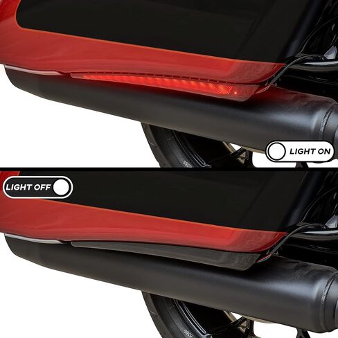 LED Saddlebag Side Marker Lights Kit, Smoked Lens Extend Rear Saddlebag Brake Turn Tail Lights for Harley Touring Road Glide CVO Road King Street Glide 2014-2024 Accessories in Saudi Arabia
