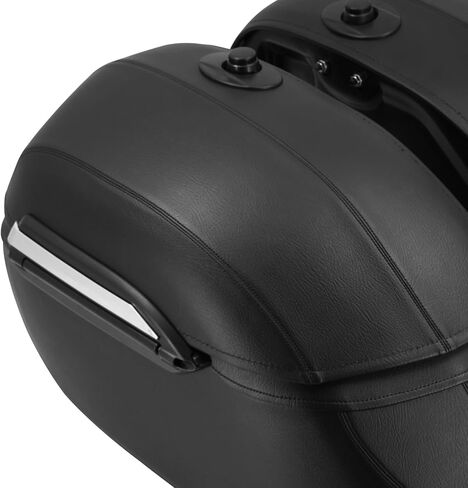 Hard Saddlebags with Heavy-Duty Mounting Kit Reinforced Water Resistant Fit Harley Softail Fat Boy Deluxe Touring Road King Universal For Yamaha For Honda Black in Saudi Arabia