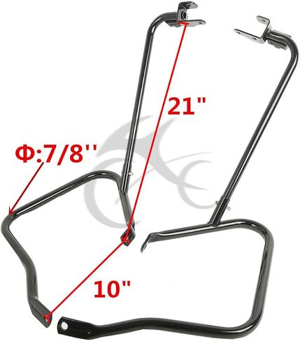 TCT-Motorparts Saddlebag Bracket Bar Bar Support Pare For Harley Road King Flhr Street Glide Flhx Special flhxs Ultra Limited Flhtk Cvo Flhtkse 2014-2023 14-Later FLH ، FLHR ، FLHRC ، FLHTCU in Saudi Arabia