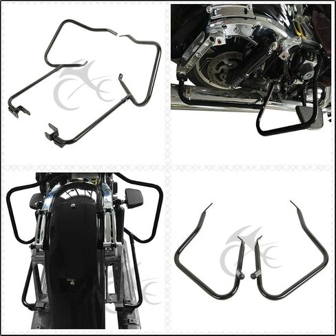 TCT-Motorparts Saddlebag Bracket Bar Bar Support Pare For Harley Road King Flhr Street Glide Flhx Special flhxs Ultra Limited Flhtk Cvo Flhtkse 2014-2023 14-Later FLH ، FLHR ، FLHRC ، FLHTCU in Saudi Arabia