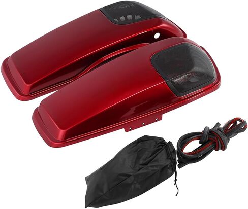 HR3 For Velocity Red Sunglo, 5"x7" Saddlebag Speaker Lids w/Grills Compatible with 2014-later Harley Touring Road Glide, Street Glide, Ultra Limited, Electra Glide Standard in Saudi Arabia