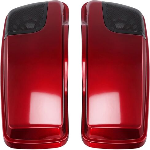 HR3 For Velocity Red Sunglo, 5"x7" Saddlebag Speaker Lids w/Grills Compatible with 2014-later Harley Touring Road Glide, Street Glide, Ultra Limited, Electra Glide Standard in Saudi Arabia