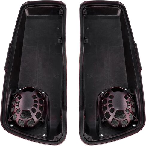 HR3 For Velocity Red Sunglo, 5"x7" Saddlebag Speaker Lids w/Grills Compatible with 2014-later Harley Touring Road Glide, Street Glide, Ultra Limited, Electra Glide Standard in Saudi Arabia