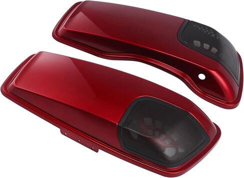 HR3 For Velocity Red Sunglo, 5"x7" Saddlebag Speaker Lids w/Grills Compatible with 2014-later Harley Touring Road Glide, Street Glide, Ultra Limited, Electra Glide Standard in Saudi Arabia