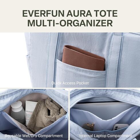 حقيبة حمل كبيرة من Everfun للنساء ، يتم حمل الصالة الرياضية مع مقصورة مبللة لليوغا اليومية ، حقيبة عمل الكمبيوتر المحمول ، السفر ، عطلة نهاية الأسبوع ، الشاطئ in Kuwait