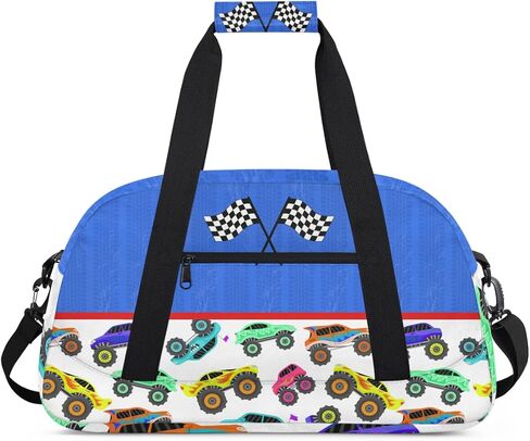 الأطفال يفرطون في حالة من القماش الخشن للأولاد - حقيبة رياضة رياضية للأمتعام ، حقيبة أمتعة ، مقاومة للماء ، محمل في حمل أسبوعية للتدريب على التدريب في مدرسة نوم (سيارة شاحنة سباق) in Kuwait