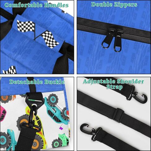 الأطفال يفرطون في حالة من القماش الخشن للأولاد - حقيبة رياضة رياضية للأمتعام ، حقيبة أمتعة ، مقاومة للماء ، محمل في حمل أسبوعية للتدريب على التدريب في مدرسة نوم (سيارة شاحنة سباق) in Kuwait