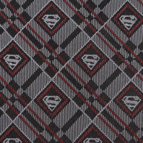 Superman Geometric Gray Silk Men's Tie in Saudi Arabia